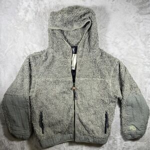 Eighteen East Jacket Mens XL Green Sherpa Fleece Hooded Full Zip Bomber Warm